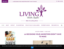 Tablet Screenshot of livingwithbeth.com
